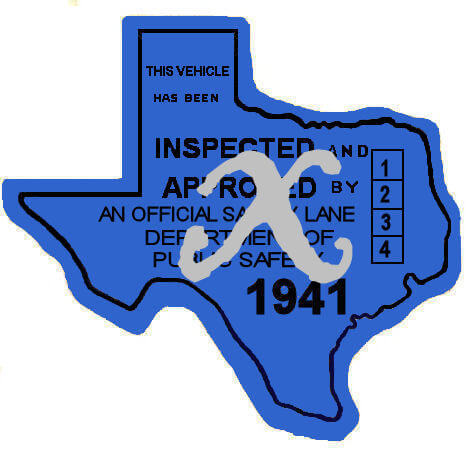 (image for) 1941 Texas Safety Lane Inspection Sticker